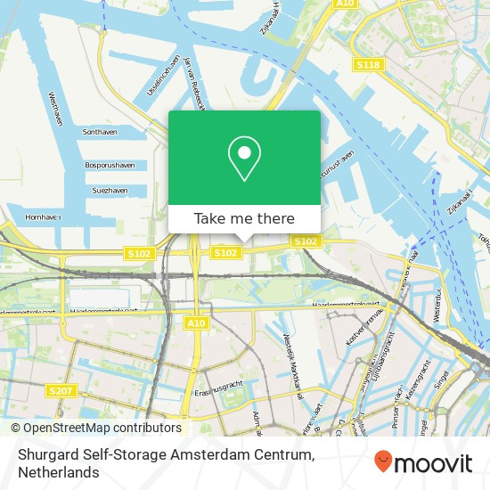Shurgard Self-Storage Amsterdam Centrum map