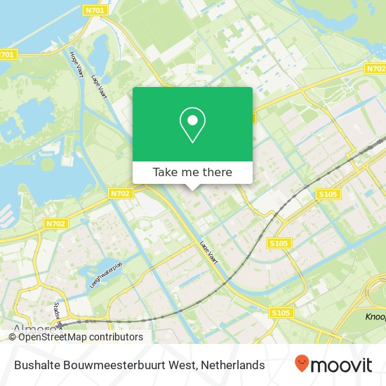 Bushalte Bouwmeesterbuurt West Karte