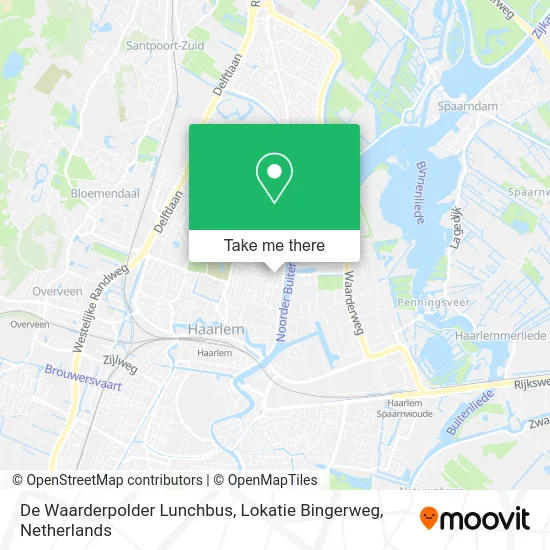 De Waarderpolder Lunchbus, Lokatie Bingerweg Karte