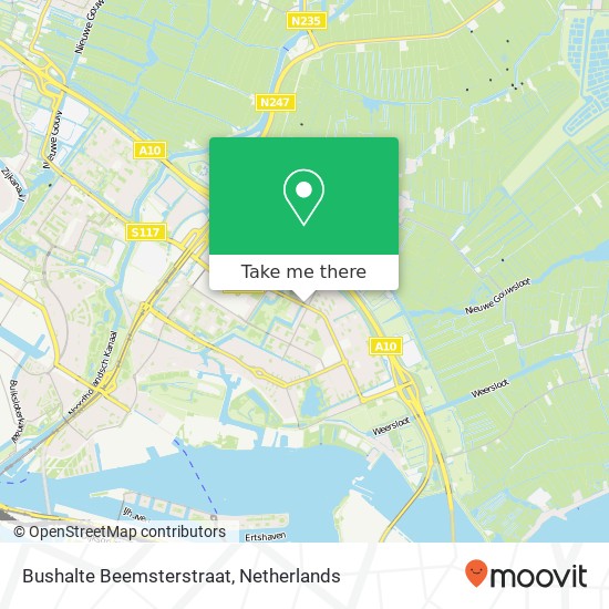 Bushalte Beemsterstraat map