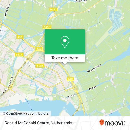 Ronald McDonald Centre map
