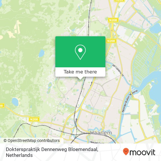 Dokterspraktijk Dennenweg Bloemendaal map