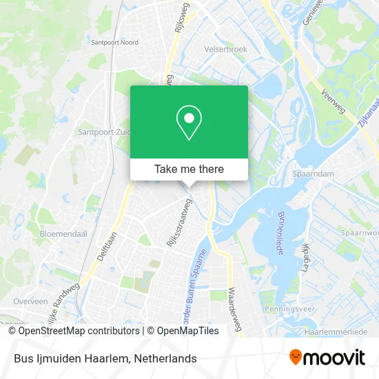 Bus Ijmuiden Haarlem map