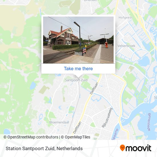 Station Santpoort Zuid map