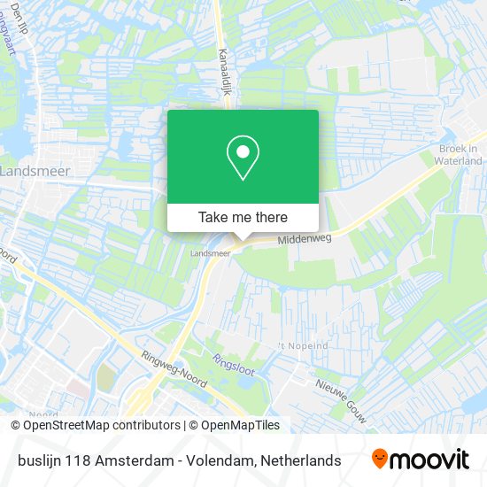 buslijn 118 Amsterdam - Volendam map