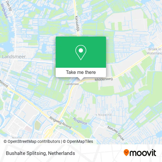 Bushalte Splitsing map