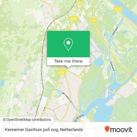 Kennemer Gasthuis poli oog map