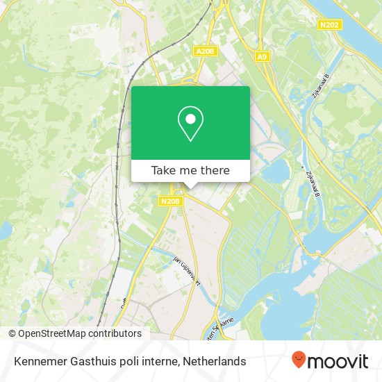 Kennemer Gasthuis poli interne map