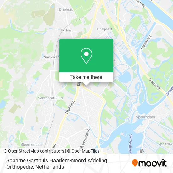 Spaarne Gasthuis Haarlem-Noord Afdeling Orthopedie map