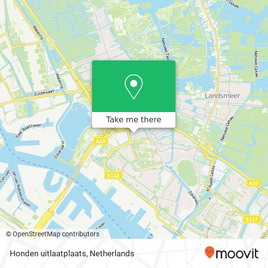 Honden uitlaatplaats map