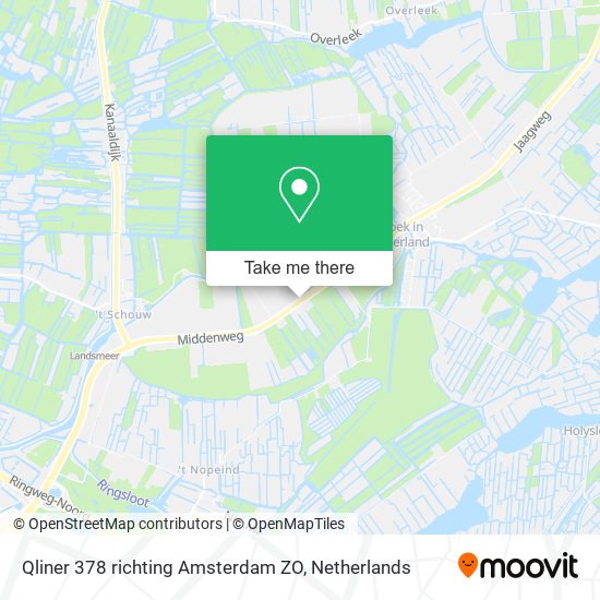 Qliner 378 richting Amsterdam ZO Karte
