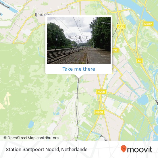 Station Santpoort Noord map