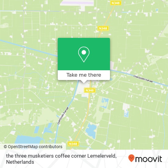 the three musketiers coffee corner Lemelerveld map