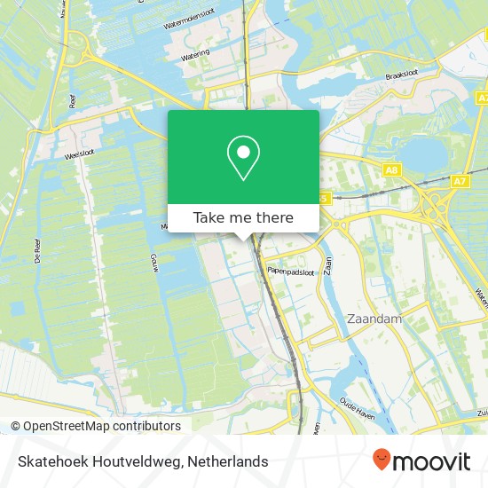 Skatehoek Houtveldweg map