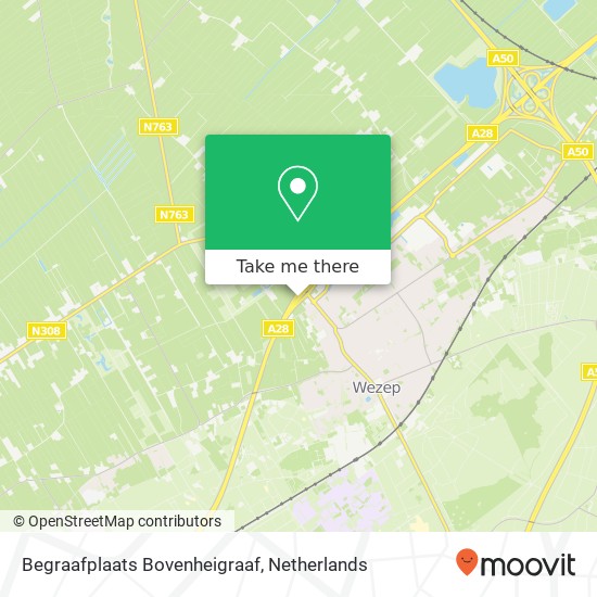 Begraafplaats Bovenheigraaf map