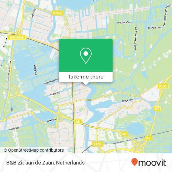 B&B Zit aan de Zaan map