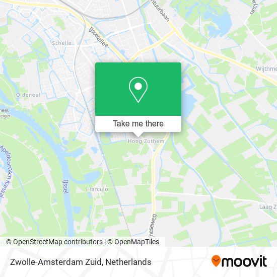 Zwolle-Amsterdam Zuid map