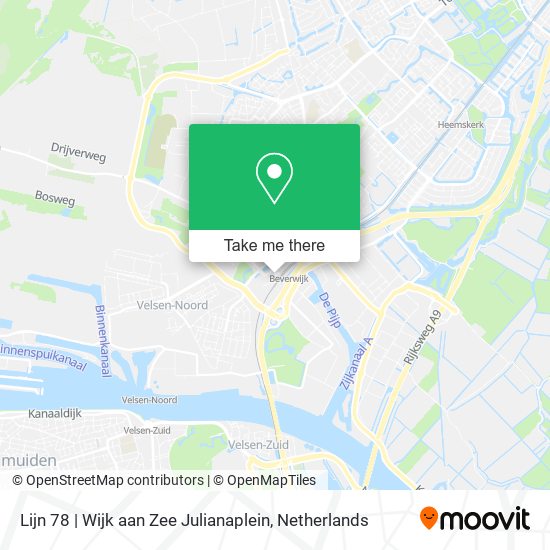 Lijn 78 | Wijk aan Zee Julianaplein map