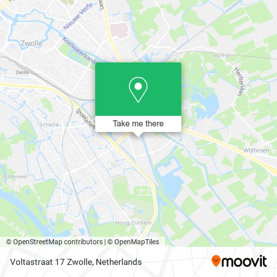 Voltastraat 17 Zwolle map