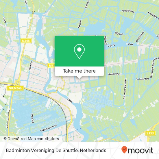 Badminton Vereniging De Shuttle map