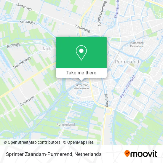 Sprinter Zaandam-Purmerend Karte