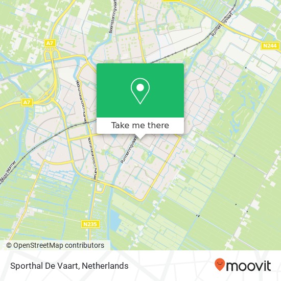 Sporthal De Vaart map