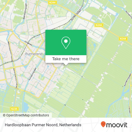 Hardloopbaan Purmer Noord map