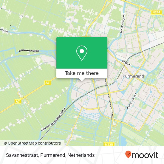 Savannestraat, Purmerend map
