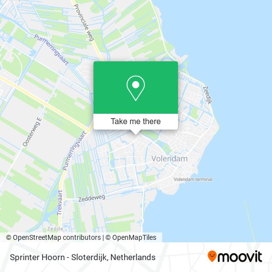 Sprinter Hoorn - Sloterdijk map