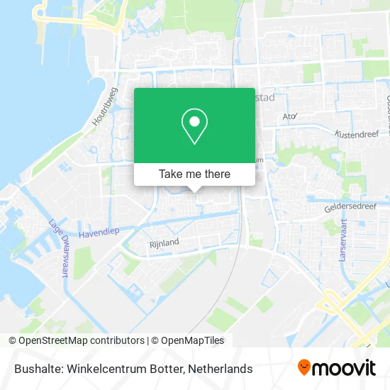 Bushalte: Winkelcentrum Botter map