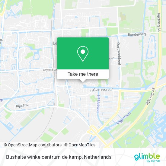 Bushalte winkelcentrum de kamp map