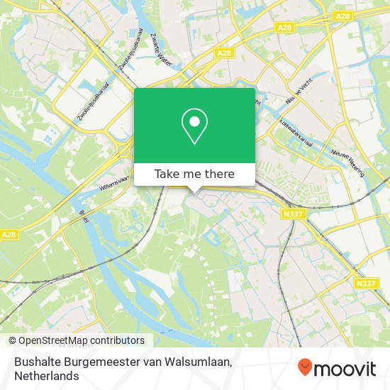 Bushalte Burgemeester van Walsumlaan map
