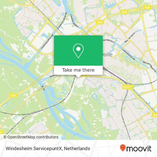 Windesheim ServicepuntX map