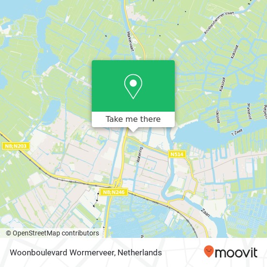 Woonboulevard Wormerveer map