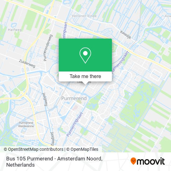 Bus 105 Purmerend - Amsterdam Noord Karte