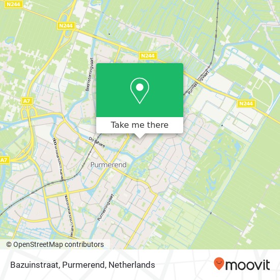 Bazuinstraat, Purmerend map