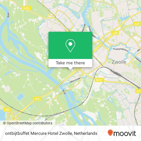 ontbijtbuffet Mercure Hotel Zwolle map