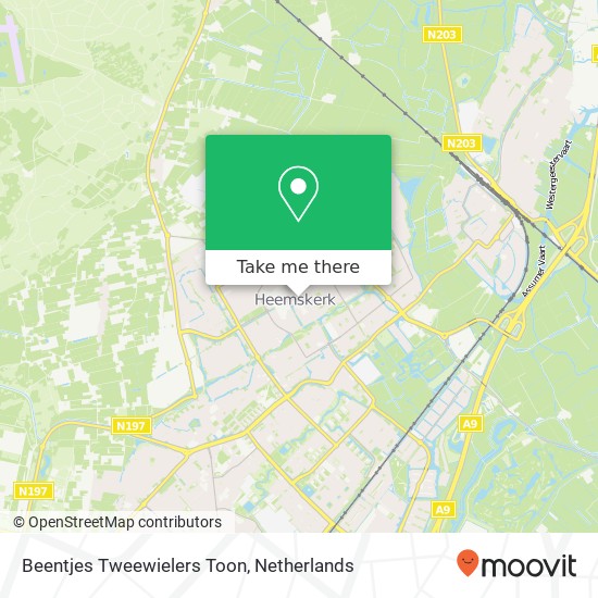Beentjes Tweewielers Toon map