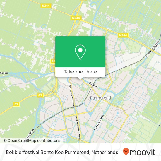 Bokbierfestival Bonte Koe Purmerend map