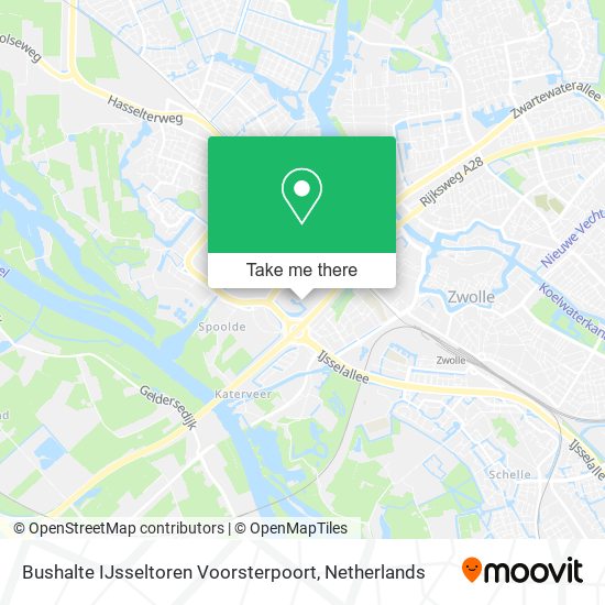 Bushalte IJsseltoren Voorsterpoort map