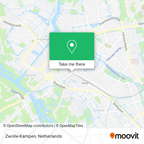 Zwolle-Kampen map