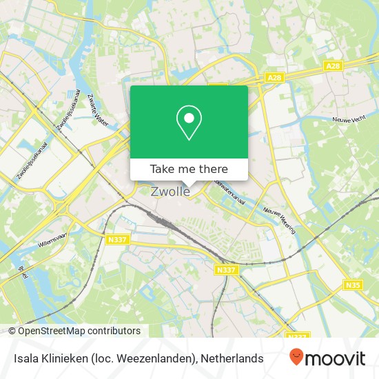 Isala Klinieken (loc. Weezenlanden) Karte