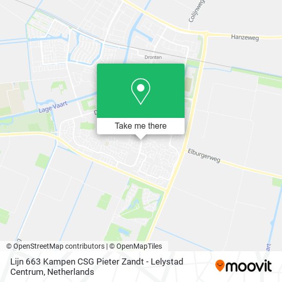 Lijn 663 Kampen CSG Pieter Zandt - Lelystad Centrum map