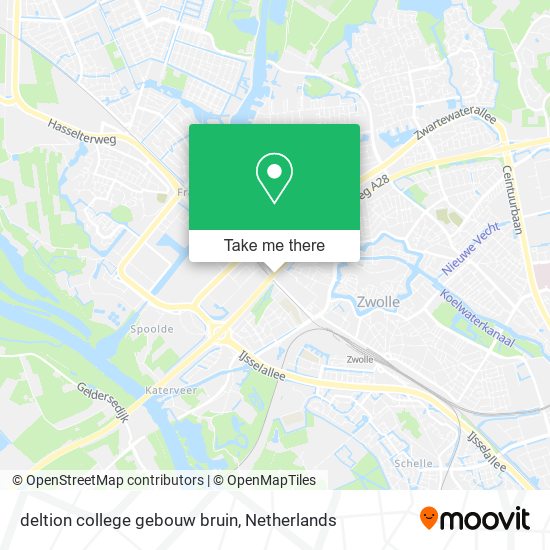 deltion college gebouw bruin map