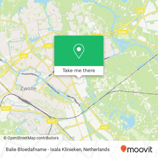 Balie Bloedafname - Isala Klinieken map