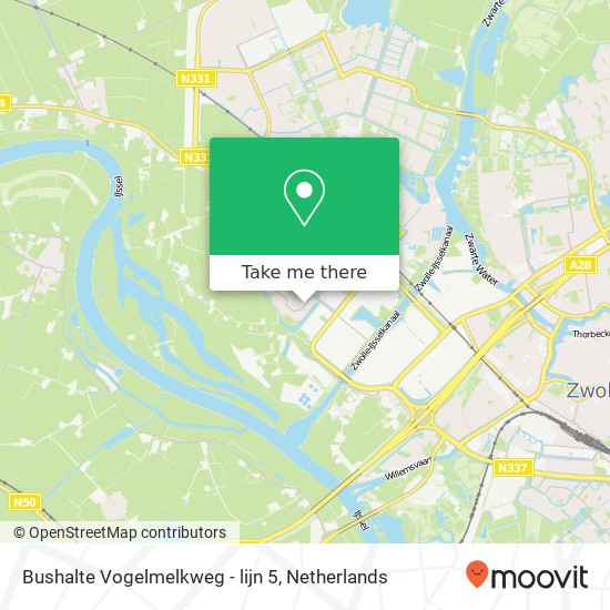 Bushalte Vogelmelkweg - lijn 5 map