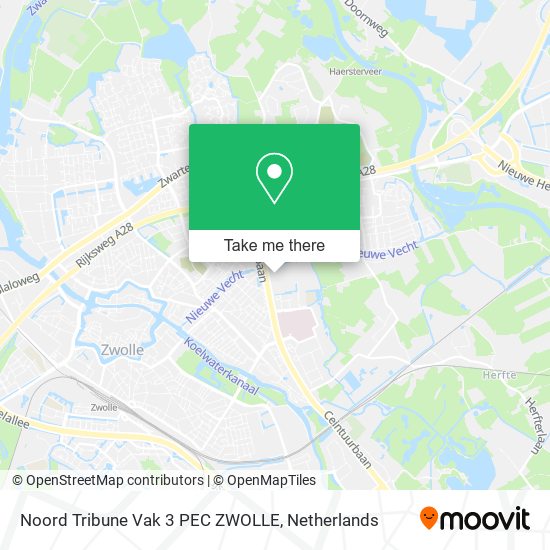 Noord Tribune Vak 3 PEC ZWOLLE map