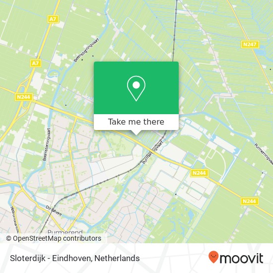 Sloterdijk - Eindhoven Karte