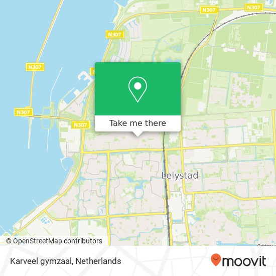 Karveel gymzaal Karte