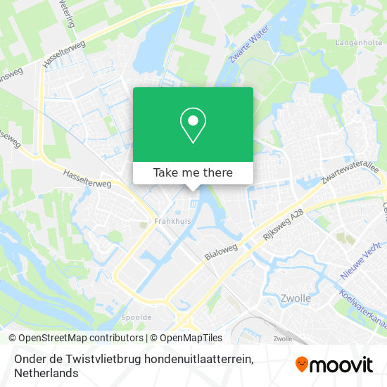 Onder de Twistvlietbrug hondenuitlaatterrein map